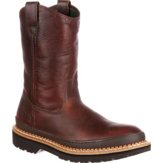 Georgia | Men's Giant Steel Toe Pull-On Works-Soggy Brown