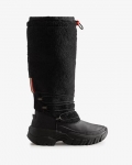 Hunter | Women's Wanderer Vegan Shearling Insulated Tall Snow Boots-Black | Canada Outlet