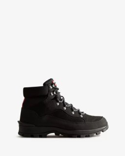 Hunter | Men's Explorer Insulated Lace-Up Commando Boots-Black | Canada Outlet