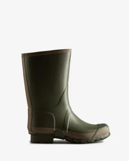 Hunter | Men's Gardener Rain Boots-Dark Olive/Clay | Canada Outlet