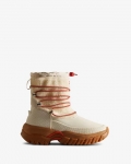 Hunter | Women's Wanderer Vegan Shearling Insulated Short Snow Boots-White Willow/Gum | Canada Outlet