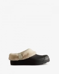 Hunter | Women's Play Vegan Shearling Insulated Clogs-Black | Canada Outlet