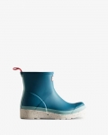 Hunter | Women's Play Short Speckle Rain Boots-Opaline Blue/Birdseye Blue | Canada Outlet