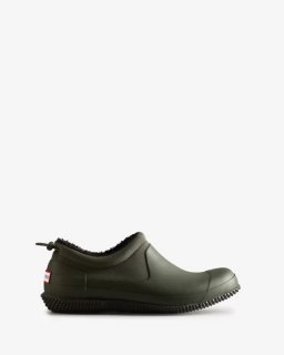 Hunter | Men's Insulated Vegan Shearling Shoe-Dark Olive | Canada Outlet