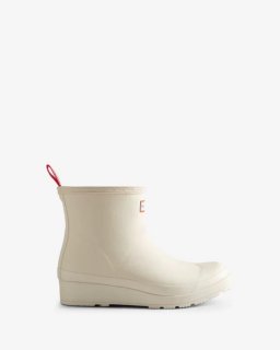 Hunter | Women's Play Vegan Shearling Insulated Short Rain Boots-White Willow | Canada Outlet