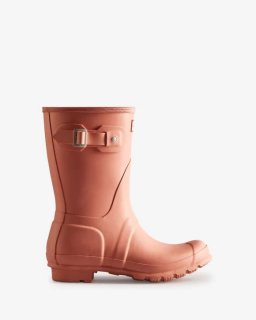 Hunter | Women's Original Short Rain Boots-Rough Pink | Canada Outlet