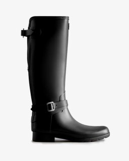 Hunter | Women's Refined Slim Fit Adjustable Tall Rain Boots-Black | Canada Outlet