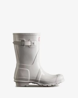 Hunter | Women's Original Short Gloss Rain Boots-White | Canada Outlet