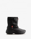 Hunter | Women's Wanderer Insulated Short Slouch Snow Boots-Black | Canada Outlet