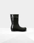 Hunter | Women's Original Short Gloss Rain Boots-Dark Olive | Canada Outlet