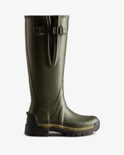 Hunter | Women's Balmoral Adjustable 3mm Neoprene Rain Boots-Dark Olive | Canada Outlet