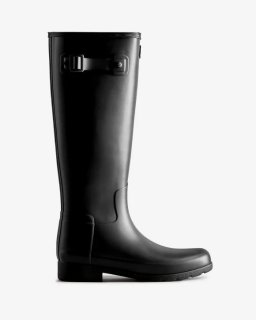 Hunter | Women's Refined Tall Rain Boots-Black | Canada Outlet