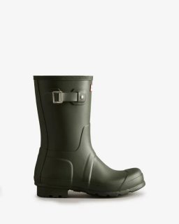 Hunter | Men's Original Short Rain Boots-Dark Olive | Canada Outlet