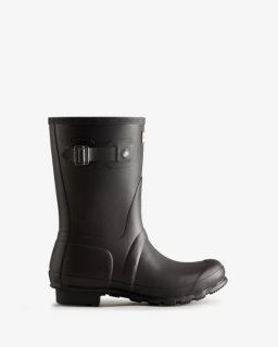 Hunter | Women's Short Insulated Rain Boots-Black | Canada Outlet