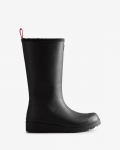 Hunter | Women's Play Vegan Shearling Insulated Tall Rain Boots-Black | Canada Outlet