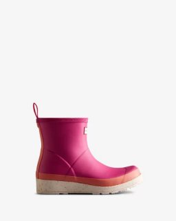 Hunter | Women's Play Short Speckle Rain Boots-Prismatic Pink/Rough Pink | Canada Outlet