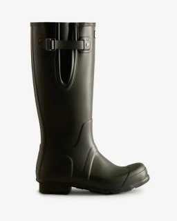 Hunter | Men's Tall Side Adjustable Rain Boots-Dark Olive | Canada Outlet