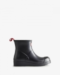 Hunter | Women's Play Short Pearlized Rain Boots-Black | Canada Outlet