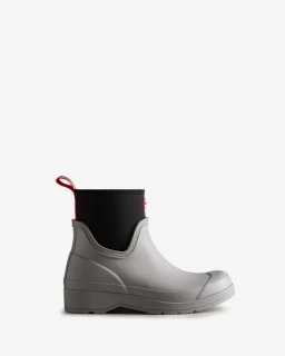 Hunter | Women's Play Short Neoprene Rain Boots-Steall Light Grey | Canada Outlet