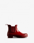 Hunter | Women's Original Gloss Chelsea Boots-Military Red | Canada Outlet