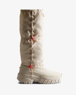 Hunter | Women's Wanderer Insulated Tall Slouch Snow Boots-White Willow | Canada Outlet