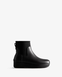 Hunter | Women's Refined Slim Fit Neoprene Creeper Chelsea Boots-Black | Canada Outlet