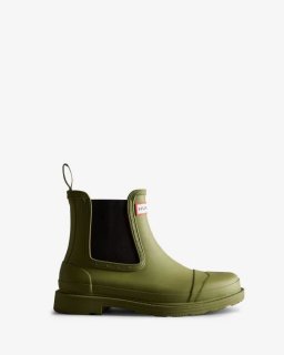 Hunter | Women's Commando Chelsea Boots-Utility Green | Canada Outlet