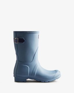 Hunter | Women's Short Back Adjustable Rain Boots-Bouvet Blue/Balder Blue | Canada Outlet