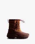 Hunter | Women's Wanderer Vegan Shearling Insulated Short Snow Boots-Mawson Creek/Muted Berry | Canada Outlet