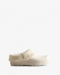 Hunter | Women's Play Vegan Shearling Insulated Clogs-White Willow | Canada Outlet