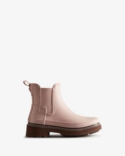 Hunter | Women's Refined Stitch Detail Chelsea Boots-Azalea Pink | Canada Outlet