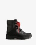 Hunter | Men's Insulated Leather Commando Boots-Black | Canada Outlet