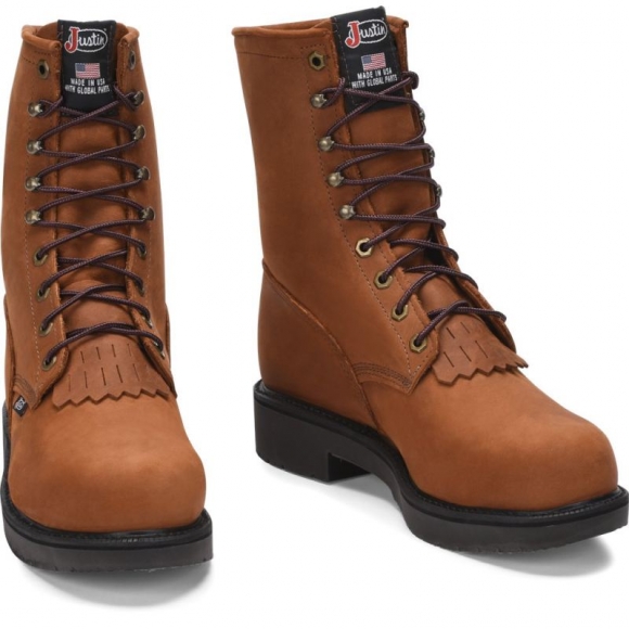 Justin | Men's Cargo Steel Toe Chestnut Brown | Canada Outlet