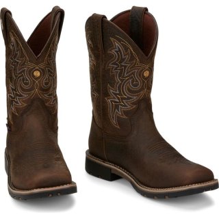 Justin | Men's Fireman Distressed Brown | Canada Outlet