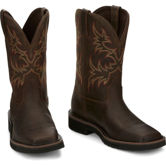 Justin | Men's Driller Dark Brown | Canada Outlet