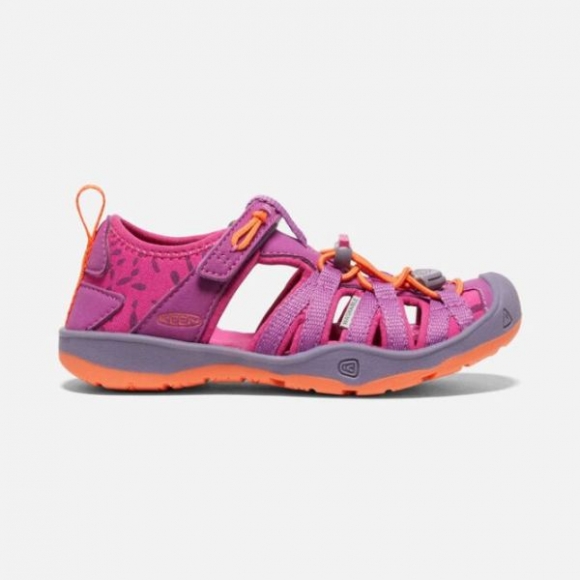 Keen | Little Kids' Moxie Sandal-Purple Wine/Nasturtium