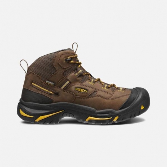 Keen | Men's Braddock Waterproof Mid (Soft Toe)-CASCADE BROWN/TAWNY OLIVE