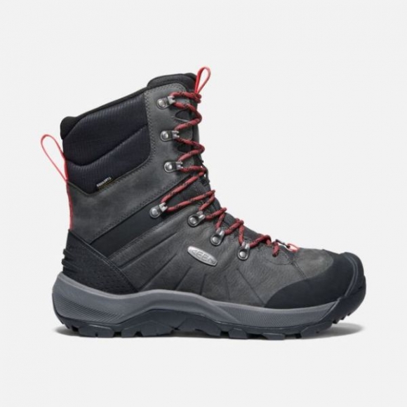 Keen | Men's Revel IV High Polar Boot-Magnet/Red Carpet