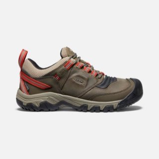 Keen | Men's Ridge Flex Waterproof-Timberwolf/Ketchup