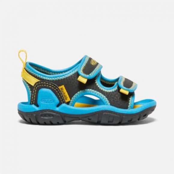 Keen | Toddlers' Knotch Creek Open-Toe Sandal-Black/Vivid Blue