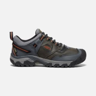 Keen | Men's Ridge Flex Waterproof-Steel Grey/Fossil Orange