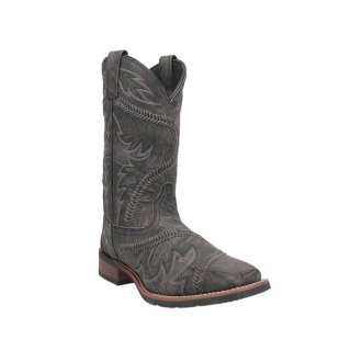 LAREDO MEN'S 11" KADE WESTERN BOOTS - BROAD SQUARE TOE-CHARCOAL | NEW ARRIVALS