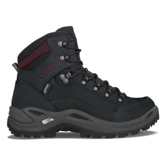 Lowa | Women's Renegade GTX Mid Ws-Black/Burgundy