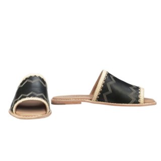 Lucchese Women's Raffia Sandal - Black | Canada Outlet