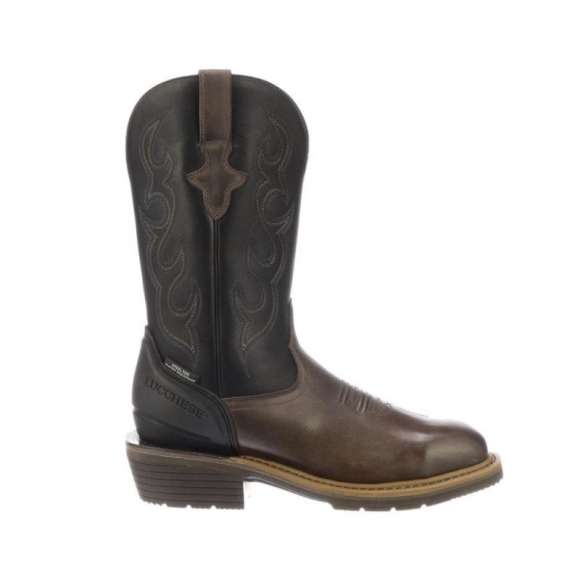 Lucchese Men's Welted Western 12" Work Boot - Mocha | Canada Outlet