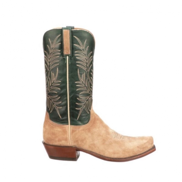 Lucchese Men's Paxson Suede - Tan + Green | Canada Outlet