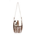 Lucchese Women's Mini Suede Fringe Bag - Tan/Brown/White | Canada Outlet