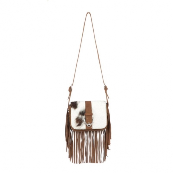 Lucchese Women's Mini Suede Fringe Bag - Tan/Brown/White | Canada Outlet