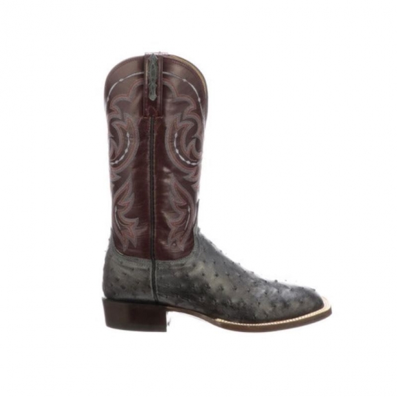 Lucchese Men's Harris - Anthracite Grey + Black Cherry | Canada Outlet