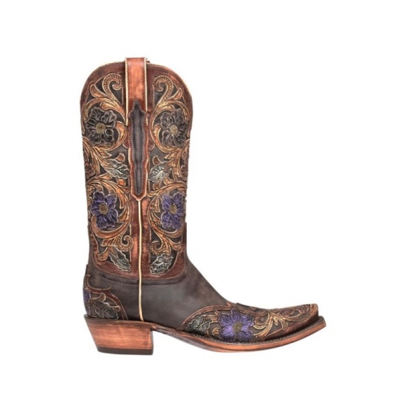 Lucchese Women's Drea - Dark Brown + Natural | Canada Outlet